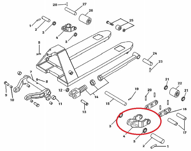 Load Wheel Fork Bracket Total Lifter 128TA4492