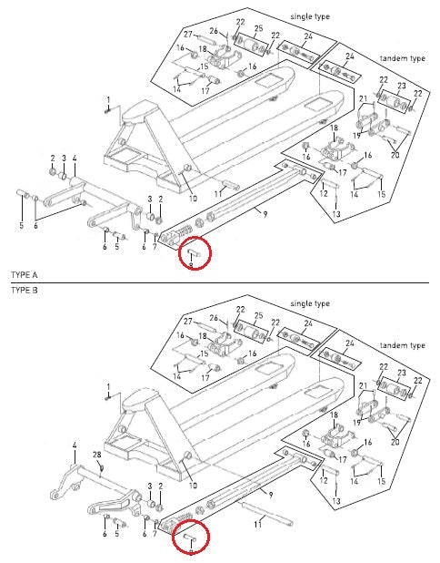 Total Lifter AC25 Axle 16mm x 52mm 128TA4420