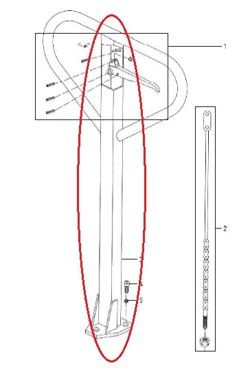 Tiller Arm Handle Bracket HPT-D Total Lifter 144TA2743