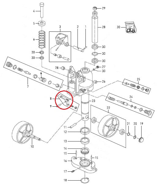 Lowering Valve Lever Arm Control HPT-D Total Lifter 144TA6580
