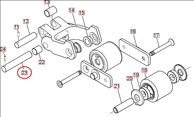 Axle 20mm x 170mm BT Toyota 221461