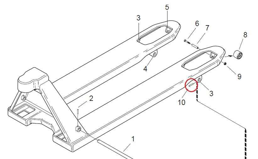 Locking Pin Stainless Steel 5mm x 40mm BT Toyota 179416