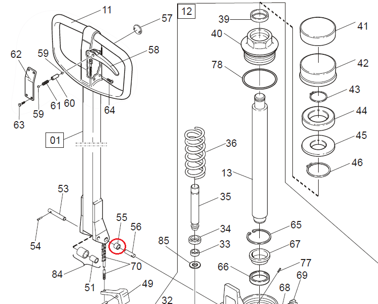 BT Toyota L20ST Stainless Steel Bush 182769