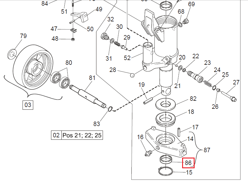 BT Toyota LHM200ST Bushing 60mm x 50mm x 8mm 209932