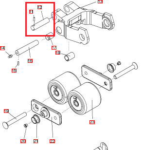 BT Toyota LPE200 Axle 20mm x 104mm 225262