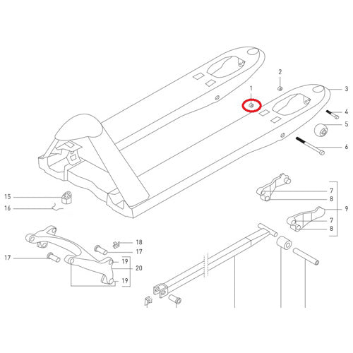 Jungheinrich AM2200 Hexagonal Nut 25301090