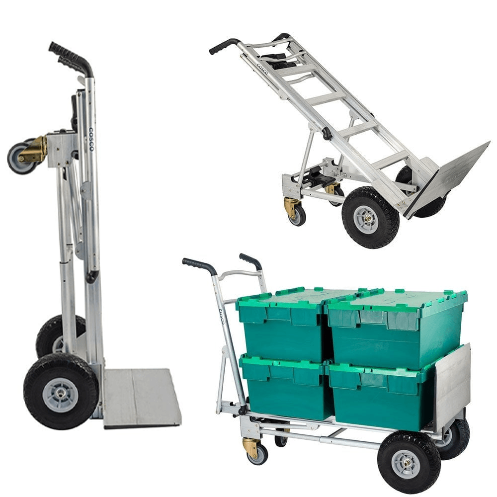 350kg 3-in-1 Aluminium Sack Truck Pneumatic Wheels