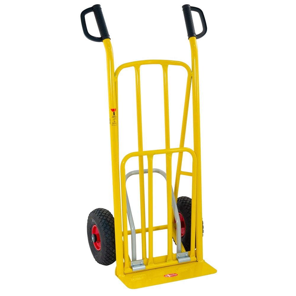 250kg Easy Tip Steel D Handle Sack Truck With Dual Foot Plate