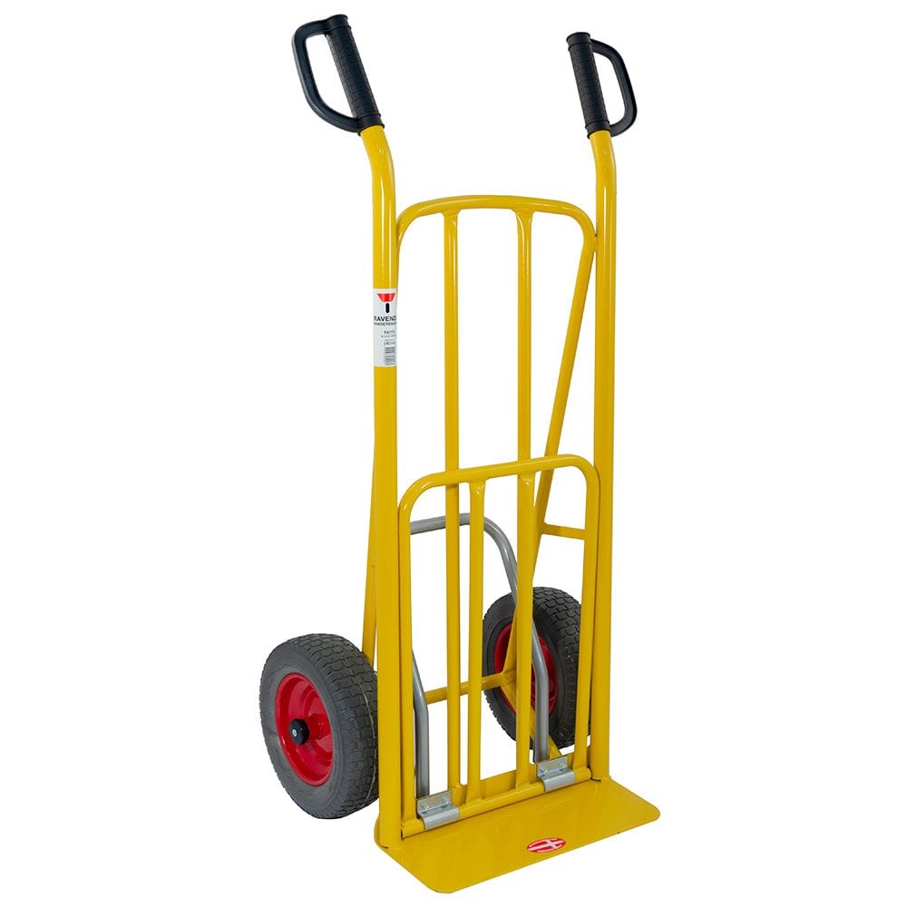 250kg Easy Tip Steel D Handle Sack Truck With Dual Foot Plate