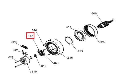 Pramac Lifter RX10-09 Brush Holder And Spring PLC00009